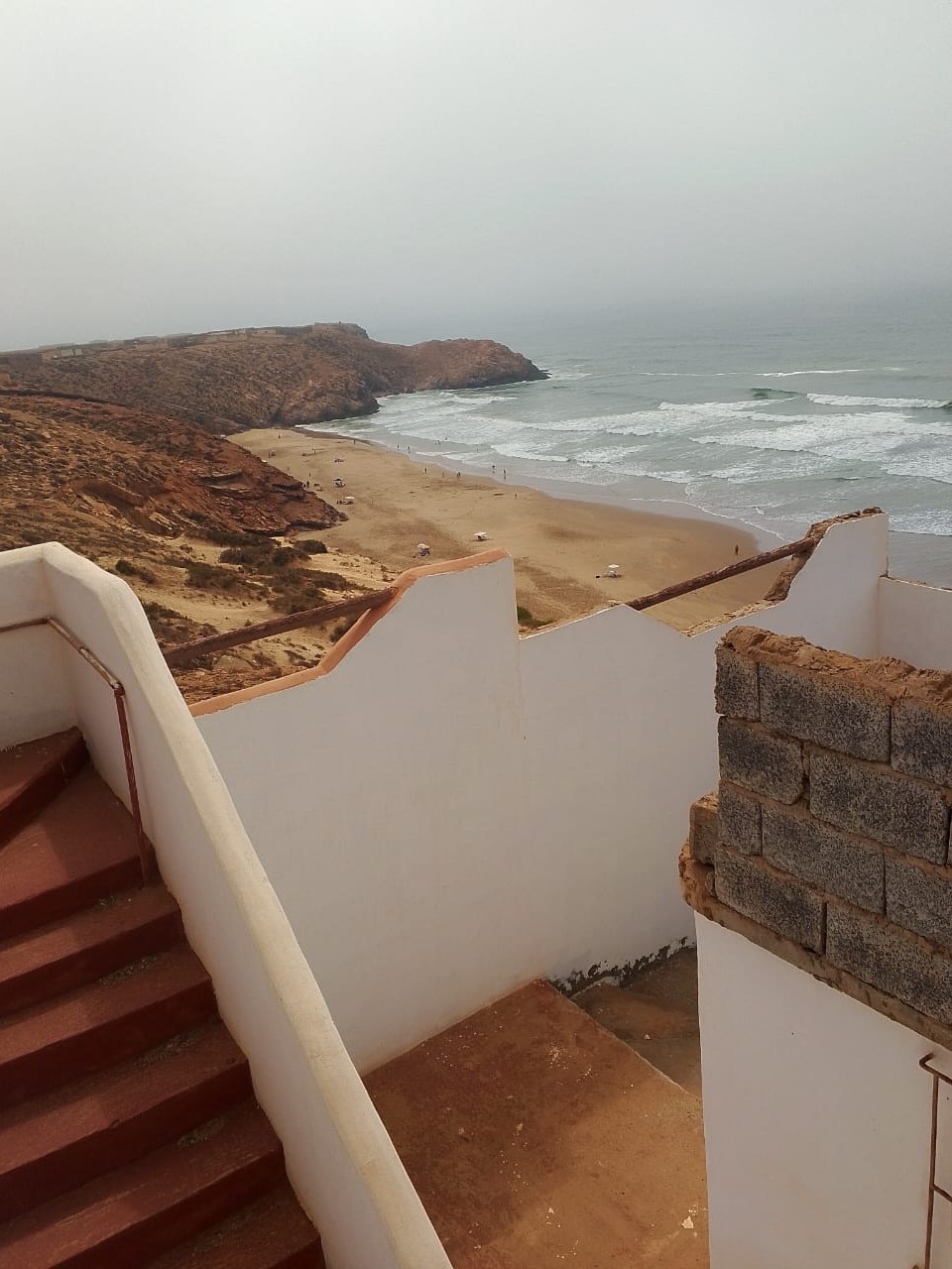 Cliffs above the beach at Sidi Ourzeg.