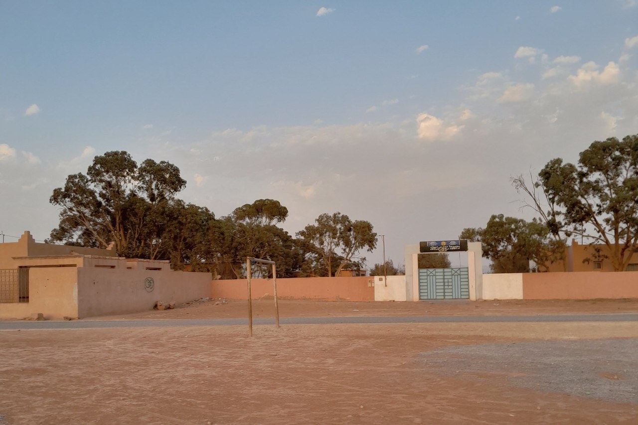 The open playing field in the village, known locally as the tehran.